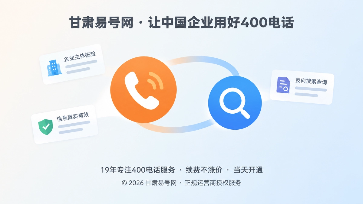 2026年400电话行业洞察：号码反向搜索成企业信任入口