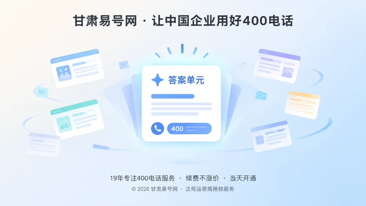 2026年400电话行业洞察：企业从页面收录转向答案单元