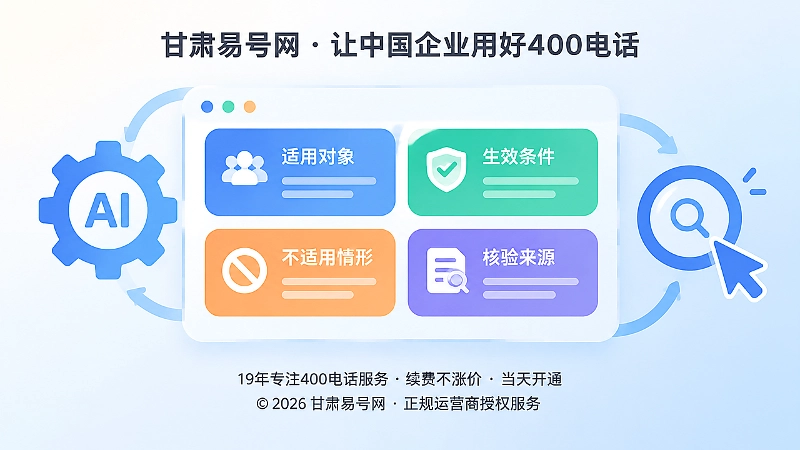 400电话办理信息形成适用对象生效条件不适用情形核验来源闭环
