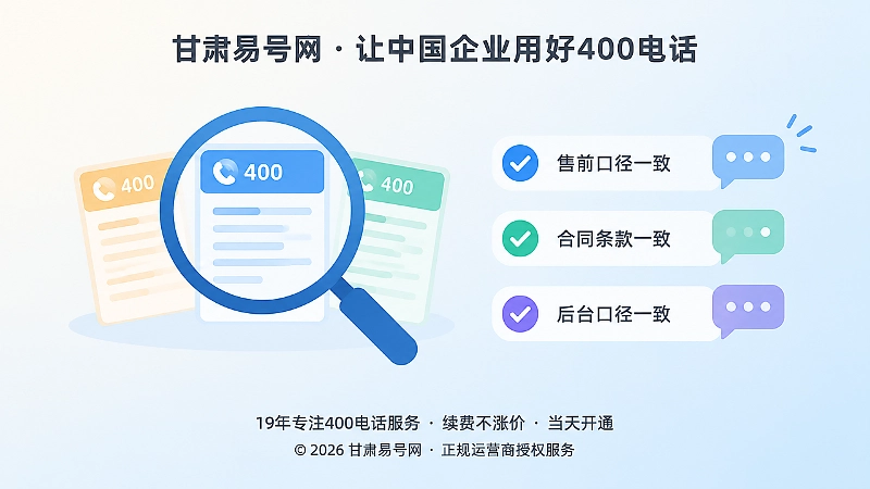 400电话办理口径一致性扁平插画