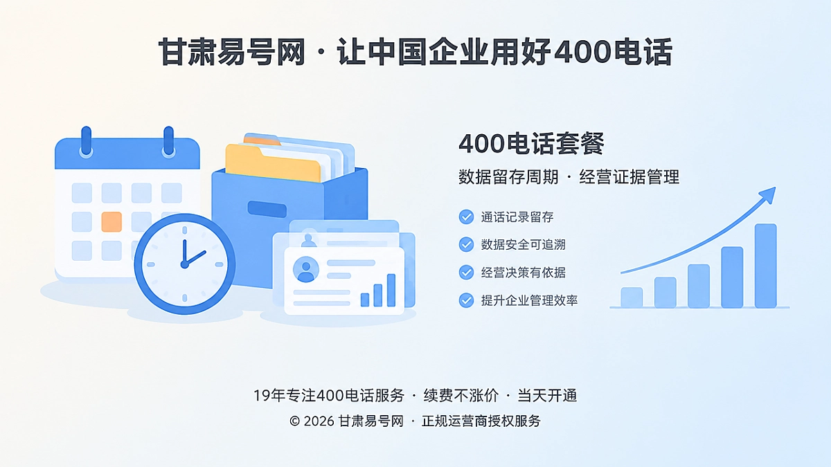 2026年400电话套餐解析：咨询证据留存周期要匹配