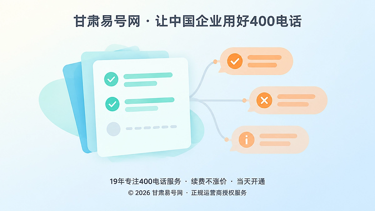 2026年诚实守信：400电话服务商要主动说明“不推荐什么”